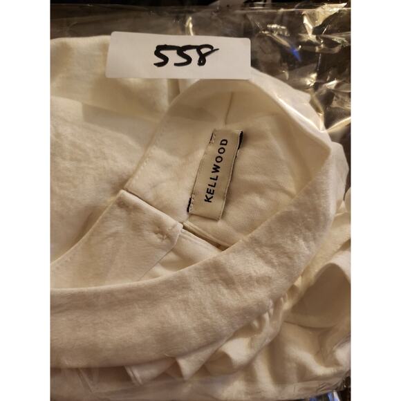 Kellywood Dress Size Medium White Halter Tie Strap Frill Detail Sundress - Picture 9 of 9